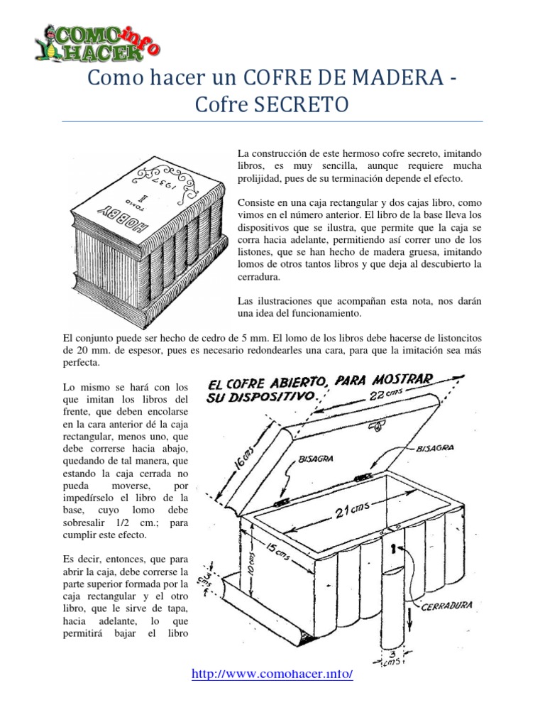 Como hacer un COFRE DE MADERA - Cofre SECRETO