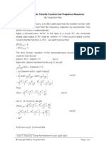 Transfer Function vs Sinusoid Freqency Response