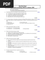 Question Paper Financial Accounting (MB131) : January 2005