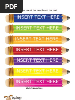 Editable Pencils