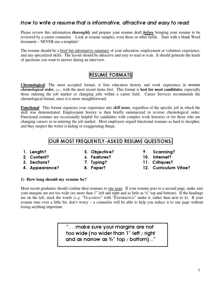 Resume Writing Essentials Guide | PDF | Résumé | Sentence (Linguistics)