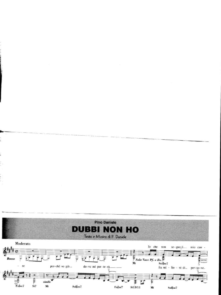 Pino Daniele Dubbi Non Ho