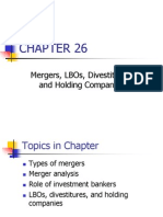 Mergers, Lbos, Divestitures, and Holding Companies