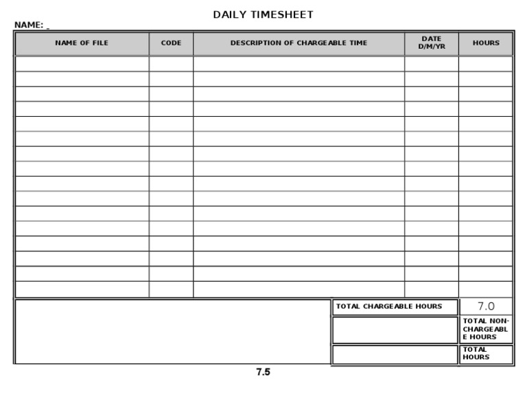Name:: Name of File Code Description of Chargeable Time Date D/M/YR ...