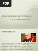 Semantic and Communicative Translation