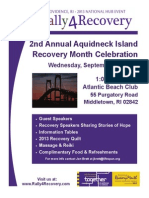 2013 Aquidneck Island Rally 4 Recovery Flyer