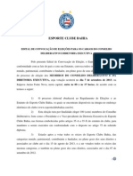 Edital de Convocação - Eleições Do Bahia 2013
