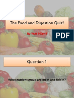 The Food and Digestion Quiz! Yr 9 Set 4