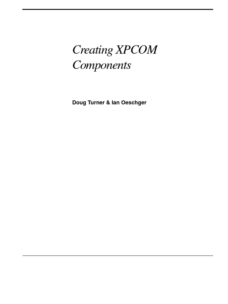 Creating XPCOM Components | PDF | Class (Computer Programming ...