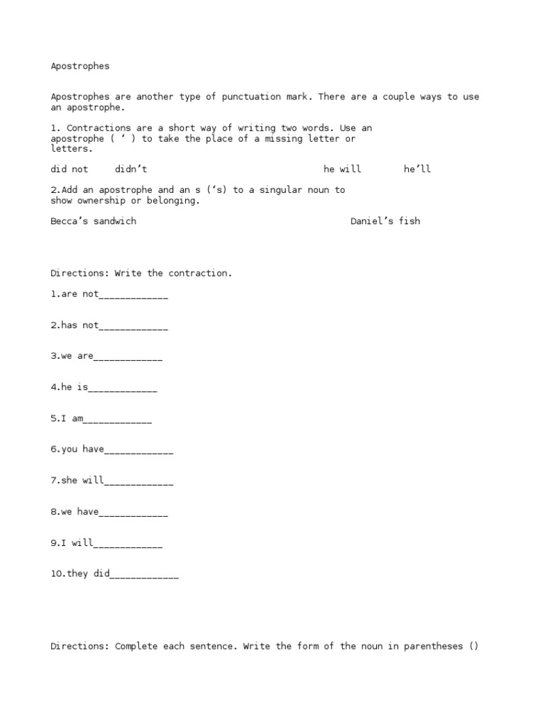 Apostrophes | PDF