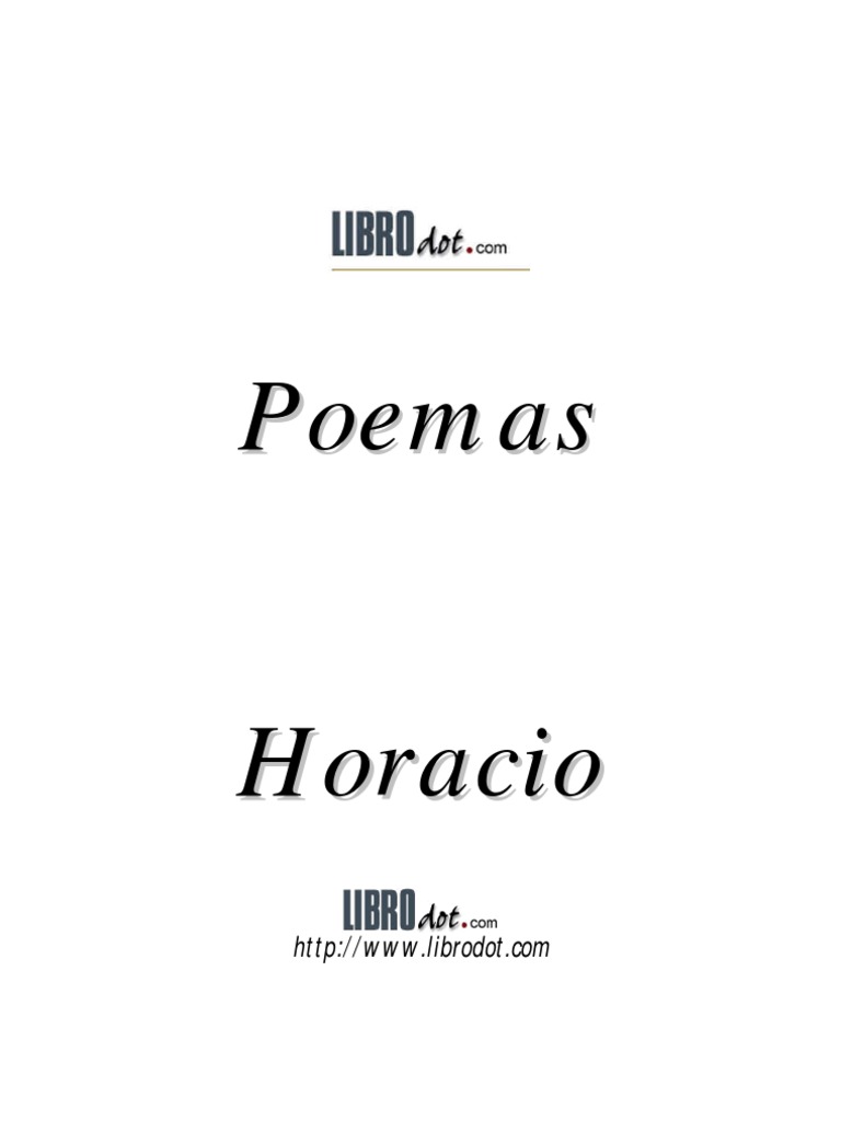 Poemas (Horacio) | PDF | Derecho | Libros para adolescentes