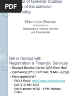 Focus On The Financials - Fall 2013 Postbac Premed Orientation