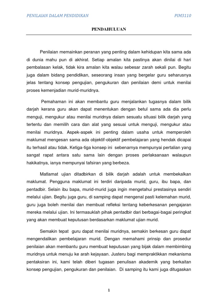 Penilaian Dlm P I Pdf