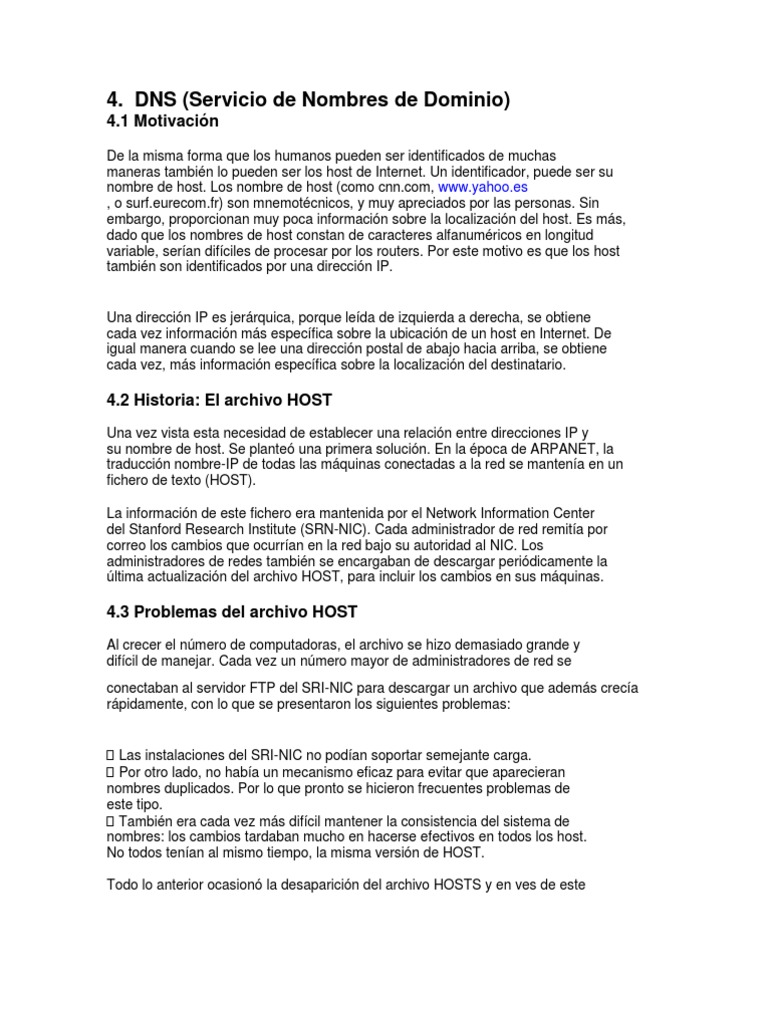 DNS | PDF | sistema de nombres de dominio | Servidor web