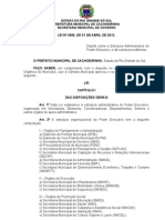 Lei N°3656 - Estrutura Administrativa