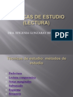 Tecnicas de Estudio Lectura