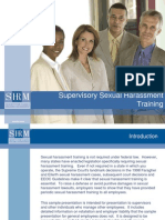 2008 Supervisory Sexual Harassment Training