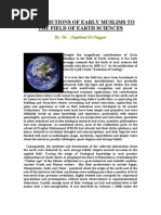 Download CONTRIBUTIONS OF EARLY MUSLIMS TO THE FIELD OF EARTH SCIENCES and ASTRONOMY by maidulislam SN16262250 doc pdf