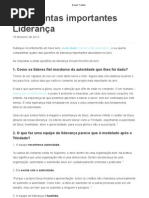 4 Perguntas importantes Liderança