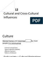 Chapter 12: Culture & Cross-Cultural Differences