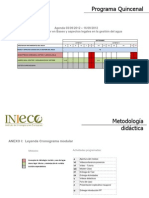 Agenda 03-09-2012 – 16-09-2012  MASTER TA CSCHGUA