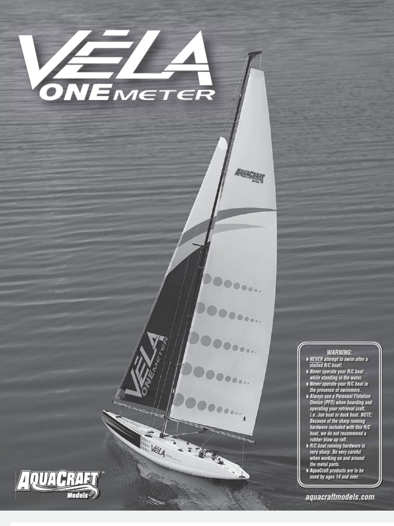 Vela One Meter RC Sailboat Manual | Sail | Mast (Sailing)