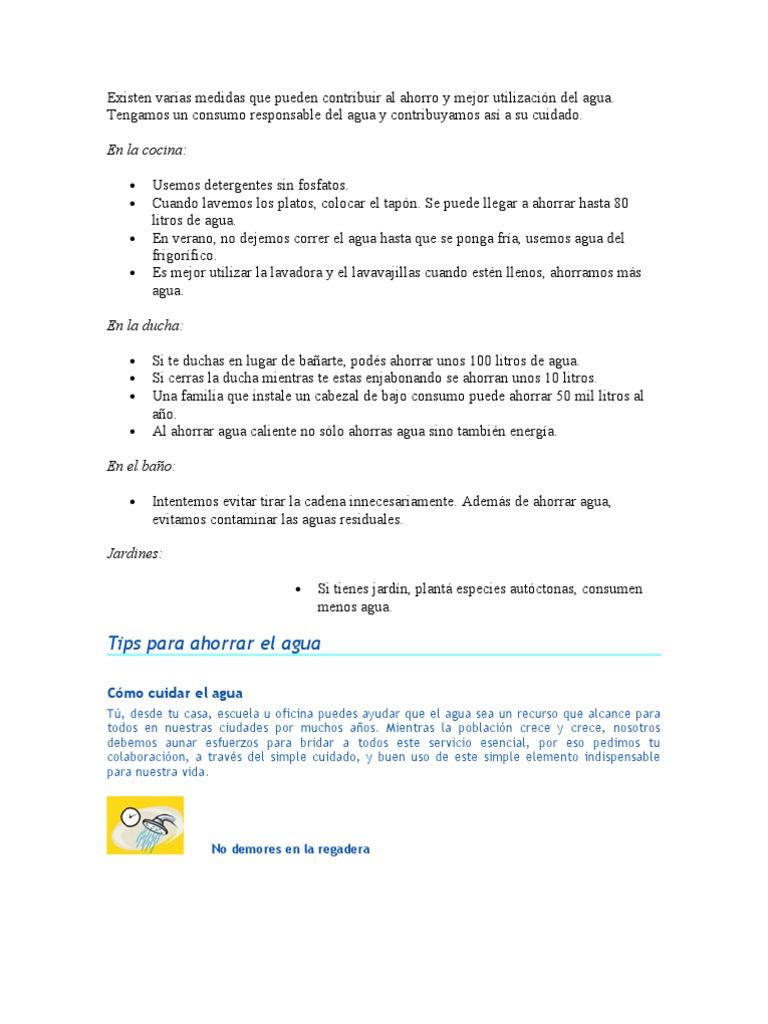 Ahorro y Mejor Utilización Del Agua | PDF | Tierra | Aguas residuales