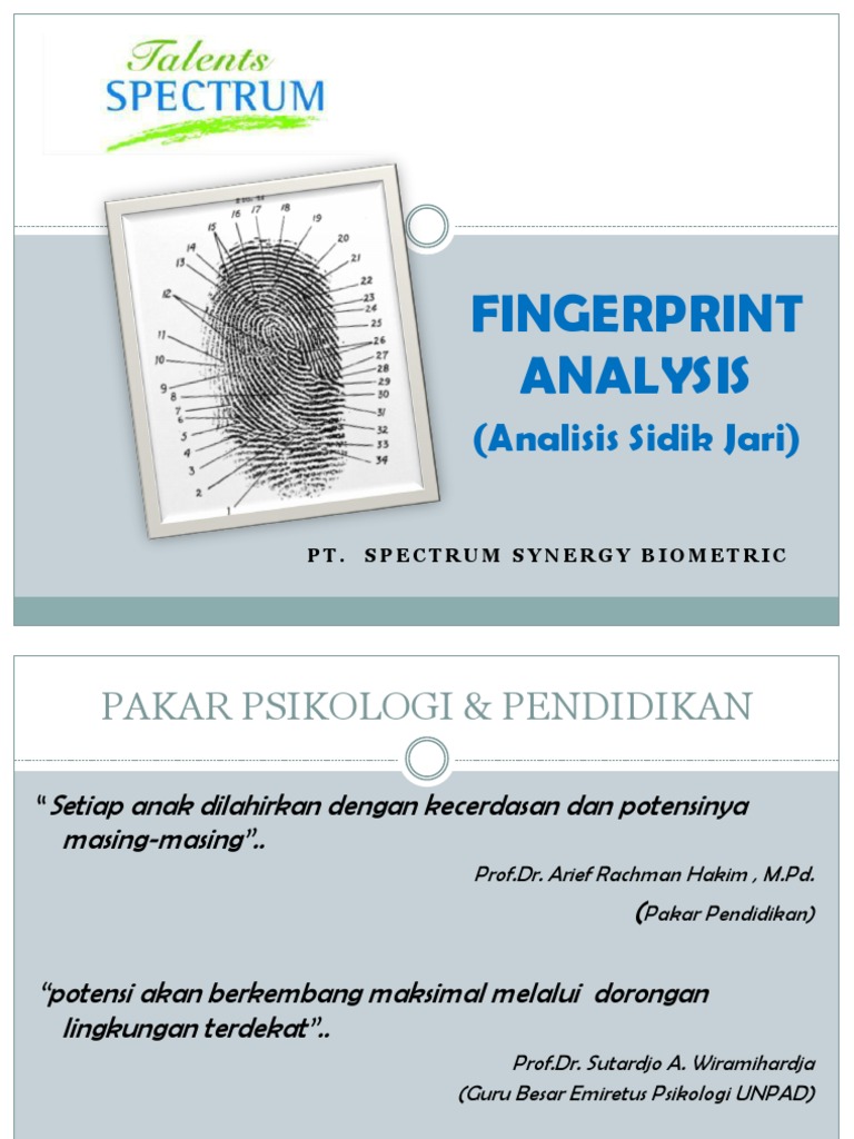 Fingerprint Analysis | PDF | Kesehatan Holistik