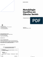 Livro Metodologia Científica em Ciencias Sociais