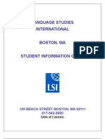 Language Studies International Boston, Ma Student Information Guide