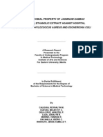 The Antimicrobial Property of Jasminum Sambac (Sampaguita) Ethanolic Extract Against Hospital Culture of Staphylococcus Aureus and Escherichia Coli