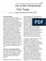 the volume of the ornamental fish trade