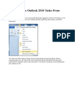 Add & Create Outlook 2010 Tasks From Word 2010: Commands