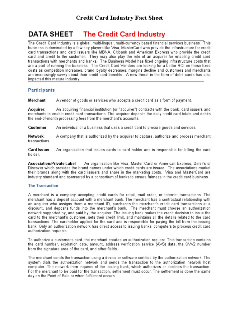 Credit Card Industry Overview 2023 | PDF | Credit Card | Debit Card