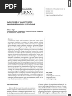 Download Importance of Marketing Mix in Higher Education Institutions by Guna Sekar SN162711713 doc pdf