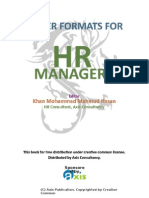 Letter Format For HR Managers