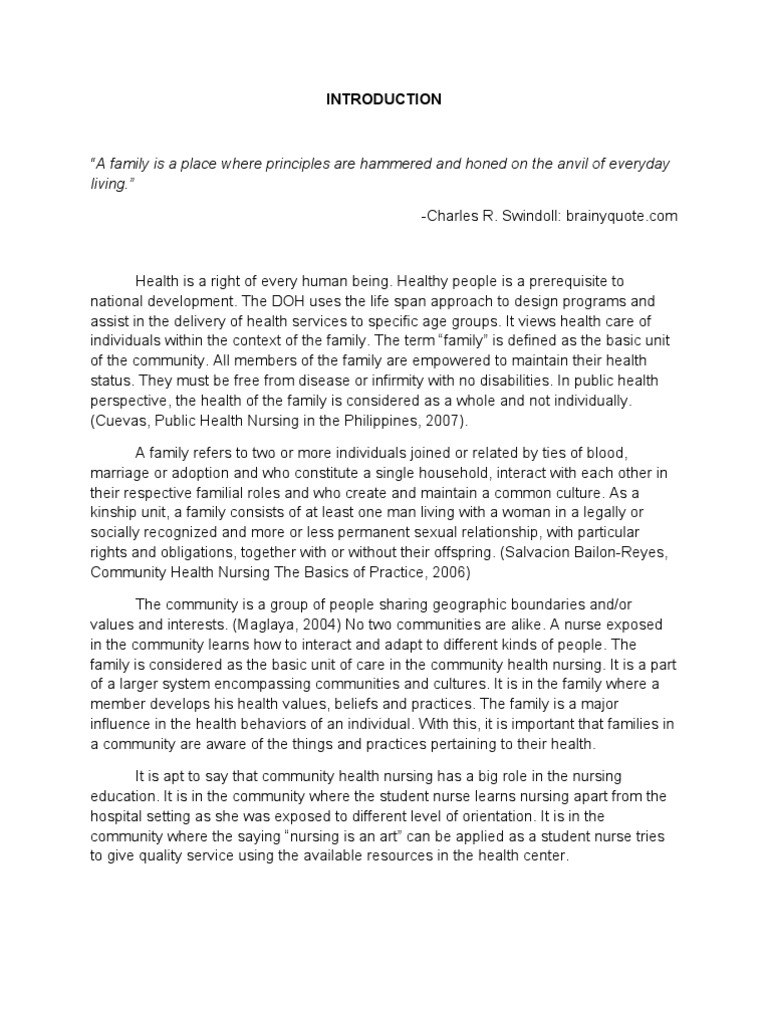 Family Case Study PDF Family Community