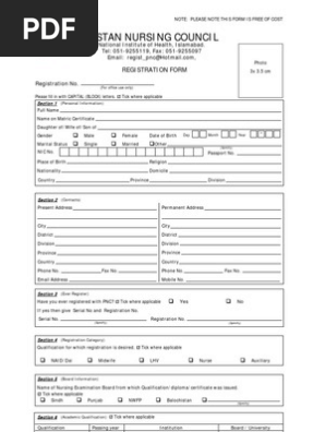 PNC Registration Form