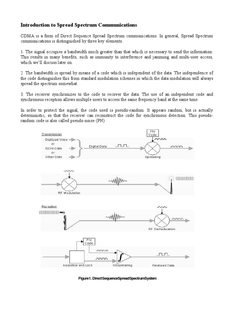 Understanding CDMA and Spread Spectrum | PDF | Code Division Multiple ...