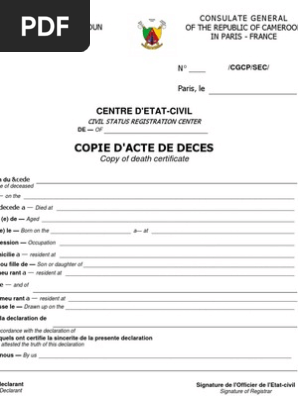 Death Certificate