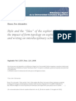 Hassse - 2008 - Style and The "Idea" of The Sophist After Plato The Impact of Form Typology On Sophistic Teaching and Writing On Int