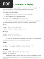 DML in Mysql