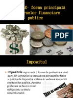 IMPOZITELE - Forma Principală A Resurselor Financiare Publice