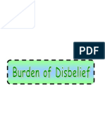 Belief & Disbelief Part 2-5 Burden of Disbelief