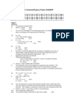 2012 Sec 4Ex/5NA Science (Physics) Prelim ANSWER