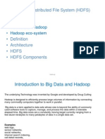 Hadoop Distributed File System (HDFS) Agenda