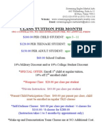 Class Tuition Per Month: Special Offer