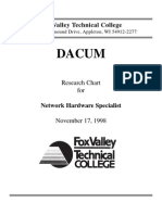 Network Hardware Specialist DACUM Chart Nov 1998