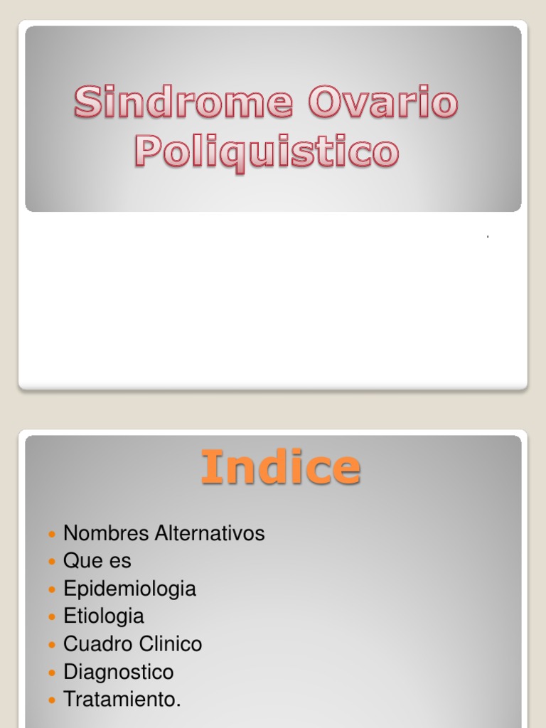 A Sindrome De Stein Leventhal Tambem Conhecida Como