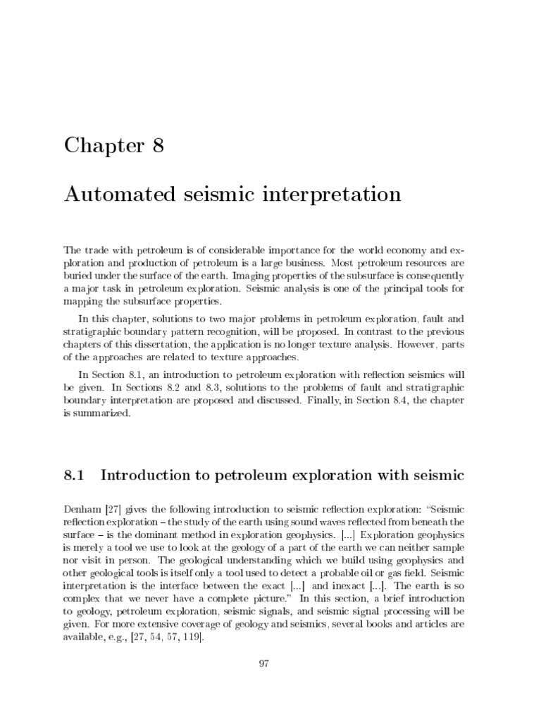 Automated Seismic Interpretation in Petroleum | PDF | Reflection ...